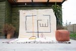 Alfombra de lana az02 azilal blanca con diseños