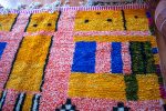 Alfombra de lana az10 azilal naranja con diseños