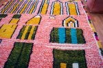 Alfombra de lana az10 azilal naranja con diseños