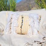 Cojin handira con lentejuelas y detalles bereber - cojin de algodon de 50x35 cm