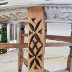 Mesa de té grande - Mesa de madera con bandeja