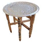 Mesa de té mediana - Mesa de madera con bandeja