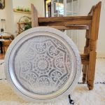 Mesa de té pequeña - Mesa de madera con bandeja