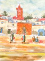 plato-pintado-a-mano---chefchaouen-en-los-anos-60-3